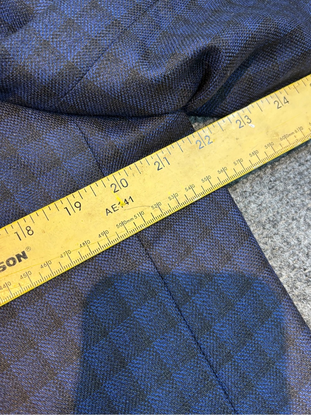 CANALI blue and black check pattern wool and silk blend blazer 43R - Picture 13 of 14